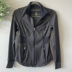 🍂 3/$20 Like New Old Navy Active Full Zip Track Jacket in Charcoal Gray Size XS